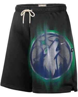 Nike Minnesota Timberwolves Standard Issue Fleece Basketball Shorts Iq1513 010" - Black