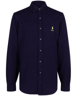 Palace B.D. Shirt Pieced Flannel 710420696002" - Blue