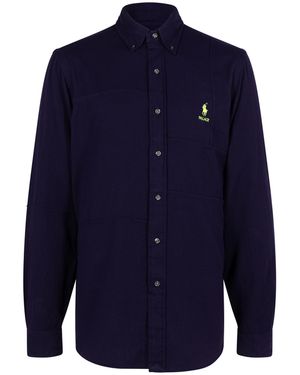 Palace B.D. Shirt Pieced Flannel" - Blue