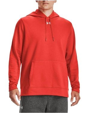 Under Armour Hustle Fleece Hoodie "Dark 1300123 860" - Red