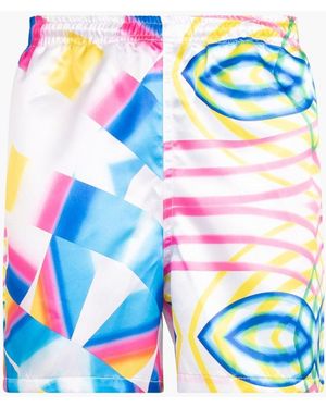 Stadium Goods Paraiso Satin Shorts "erin D. Garcia" - Blue
