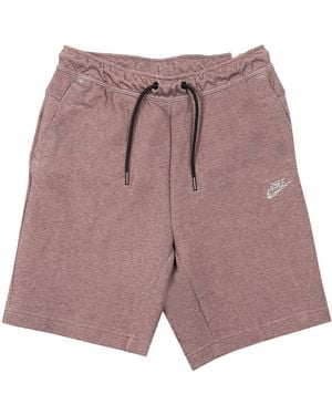 Nike Sportswear Tech Fleece Shorts "Dark Wine" Dm0083 646" - Pink