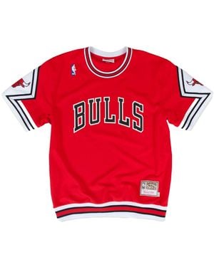 Mitchell & Ness Nba Authentic Shooting Shirt Chicago Bulls 87-88 "Scarlet" Asshlg18046 Cbuscar87" - Red