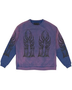 Who Decides War Winged Logo Crewneck Jumper 1110540021Ss24" - Blue