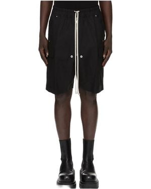 Rick Owens Cargobela Shorts Ru02F4360 Te 09" - Black