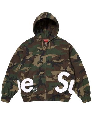 Supreme Big Logo Zip Up Hooded Sweatshirt "Ss25 - Black