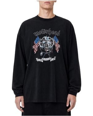 Vetements Motorhead Flag Longsleeve T-Shirt Mh27Ls238B" - Black