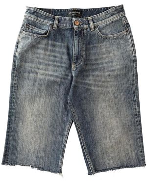 Balenciaga Slim Jeans Shorts Tf55 753212 Tnw65 4036" - Black