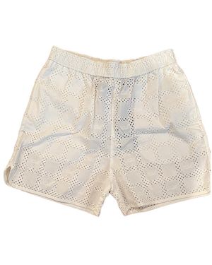 Kith Dylan Broderie Logo Shorts "Off- Khw060182 114" - Black