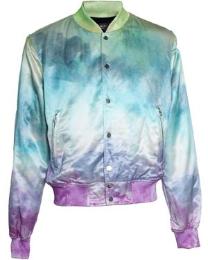 Amiri Tie Dye Bomber Jacket Y0M04465Se Mul" - Blue