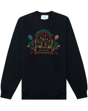 CASABLANCA Vue De L'Arche Printed Sweatshirt Mf23 Jtp 001 06" - Black