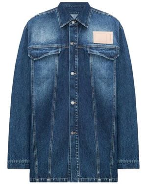 A_COLD_WALL* Woven Vintage Wash Denim Overshirt "Vintage Wash" Acwmh055 Vtw" - Blue