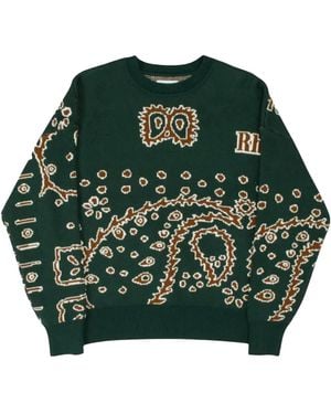 Rhude Bandana Knit Crewneck Rhss23Sw06822373" - Green
