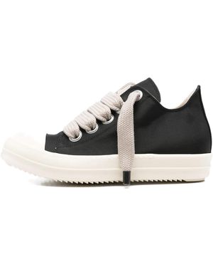 Rick Owens Concordians Jumbo Lace Ramones Trainer Low Canvas Milk" Du02E7819 Ncvw2 911" - Black