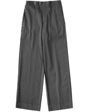 MM6 by Maison Margiela Tailored Wool Trousers "Dark Melange" Sh0Ka0047S47848860M" - Black