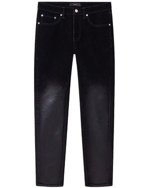 Purple Brand P001 Flock Dipped Skinny Jeans P001 Sfdb425" - Black