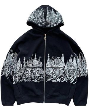 Warren Lotas Kingdom Castle Zip Up Jacket Wl099" - Black