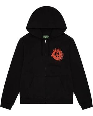 DENIM TEARS Denim U Zip Hoodie Dt417" - Black