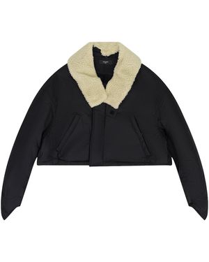 Amiri Cropped Parka Jacket Pf22Wos002_Black"