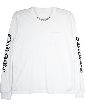 Chrome Hearts Neck Logo "Love You" Long Sleeve T-Shirt Chrm0890" - Black