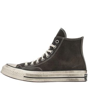 Converse Chuck 70 Burnished Leather Egret A20047C" - Black