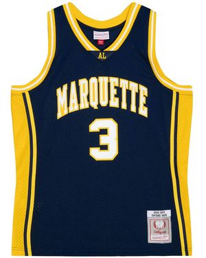 Mitchell & Ness Ncaa Dark Jersey Marquette 2002 Dwyane Wade "Marquette" Smjy4227 Mau02Dwaasbl" - Black