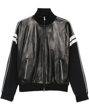 Wales Bonner Nomad Leather Jacket Ma25Le04Le02999" - Black