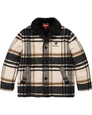 Supreme Plaid Car Coat "Fw25 - Black