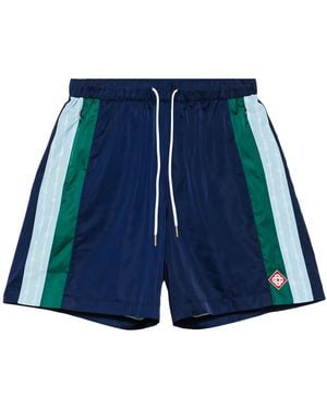 CASABLANCA Pleated Track Shorts Laurel Stripe" Ms25 Tr 273 01" - Blue