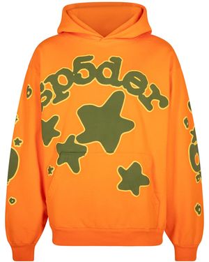 Sp5der Beluga Hoodie Sp5_Bel_Orahd" - Orange