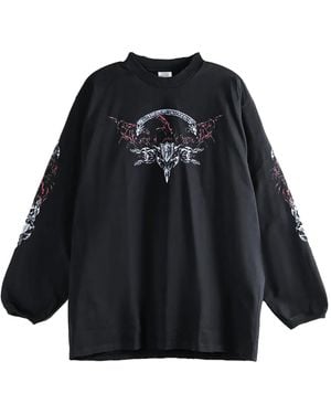 Vetements Metal Long-Sleeve Sweatshirt Me76Ls194Bx Blac" - Black