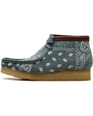 Clarks Wallabee Boot Paisley Suede" 26168743" - Black