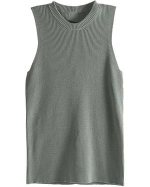 Rick Owens Tank Tops "Euca" Rp01F6635 Ribm 35" - Black