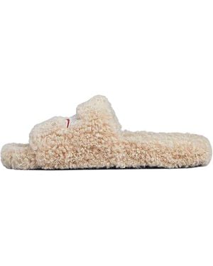 Balenciaga Furry Slide "Fake Shearl Political" 654261 W2Do1 9796" - Black