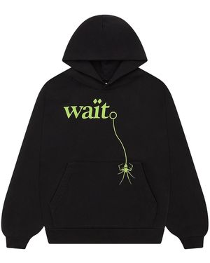 Sp5der Wait Hoodie 214" - Black
