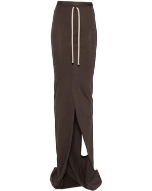 Moncler Rick Owens Knitted Adjustable Skirt "Dark Dust" Mon66" - Black