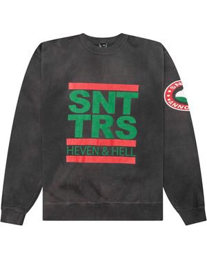 DENIM TEARS Sttrs Logo Crewneck Sweatshirt "Saint Michael - Green