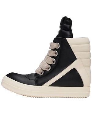 Rick Owens Geobasket Jumbo Lace High Milk" Ru02E1898 Lwnw2 911" - Black