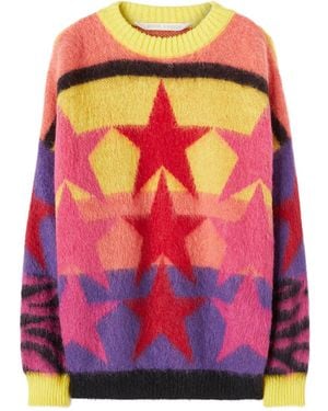 Palm Angels Mohair Stars Jumper Pwhe033F22Kni0011837" - Black
