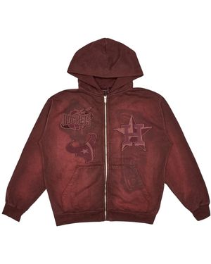 Travis Scott Cactus Jack Fanatics 2025 Rep Your City Houston Hoodie Cpfm23" - Red