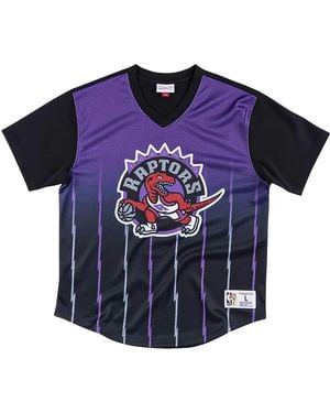 Mitchell & Ness Nba Game Winning Shot Mesh V-Neck "Toronto Raptors" Mspomg18044-Traptbk" - Blue
