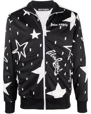 Palm Angels Night Sky Classic Logo Track Jacket Pmbd001F21Fab0031001" - Black