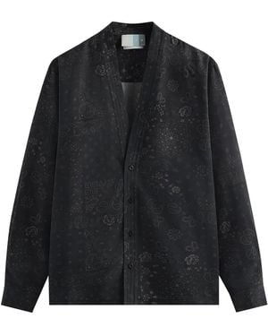 Kith Cupro Linen Sullivan Gi Shirt Khm031102 001" - Black