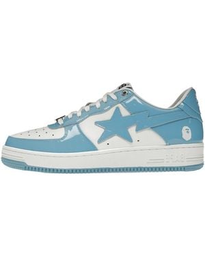 A Bathing Ape Sta Low Patent Leather University" 001Fwh701001 Sax A" - Blue