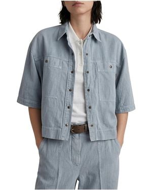 Brunello Cucinelli Linen Blend Shirt Brun1723" - Black