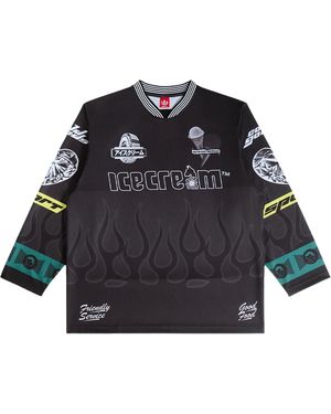 ICECREAM Good Food Long-Sleeve Jersey T-Shirt 461 1310 Blac" - Black