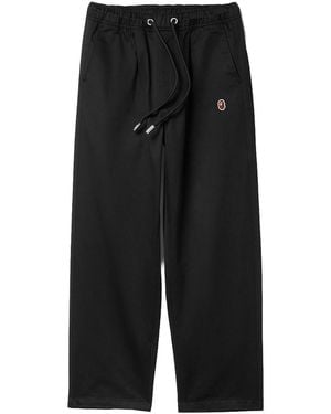 A Bathing Ape Ape Head One Point Chef Trousers 001Ptk701301Mblk" - Black