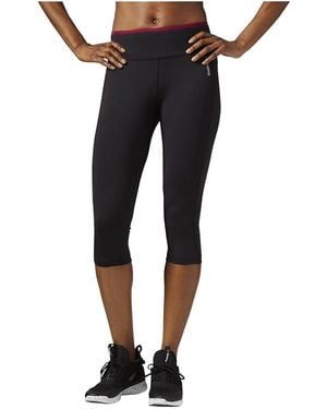 Reebok Workout Ready Capri Berry" Ay2106" - Black