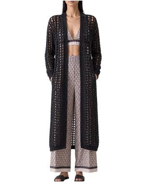 Brunello Cucinelli Open Knit Longline Jumper "Board" Brun2450" - Black