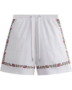 Kith Windowpane Eyelet Belmont Short Khm060354 101" - Black